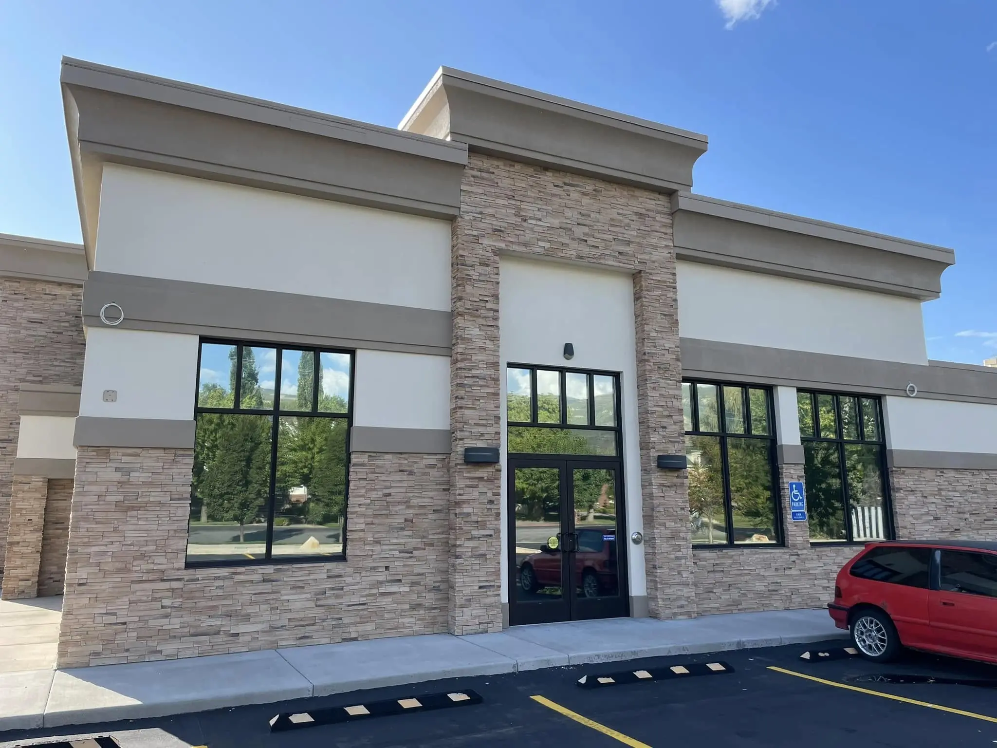 Retail storefront window tint