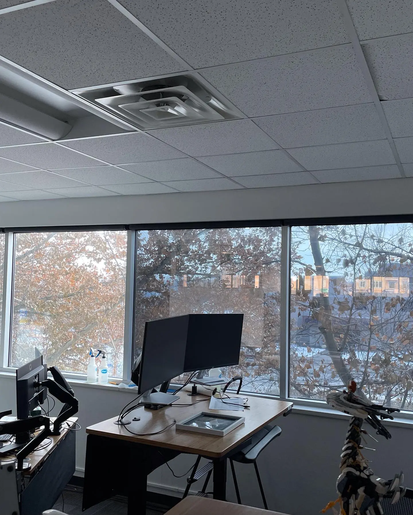 Office glare protection window film