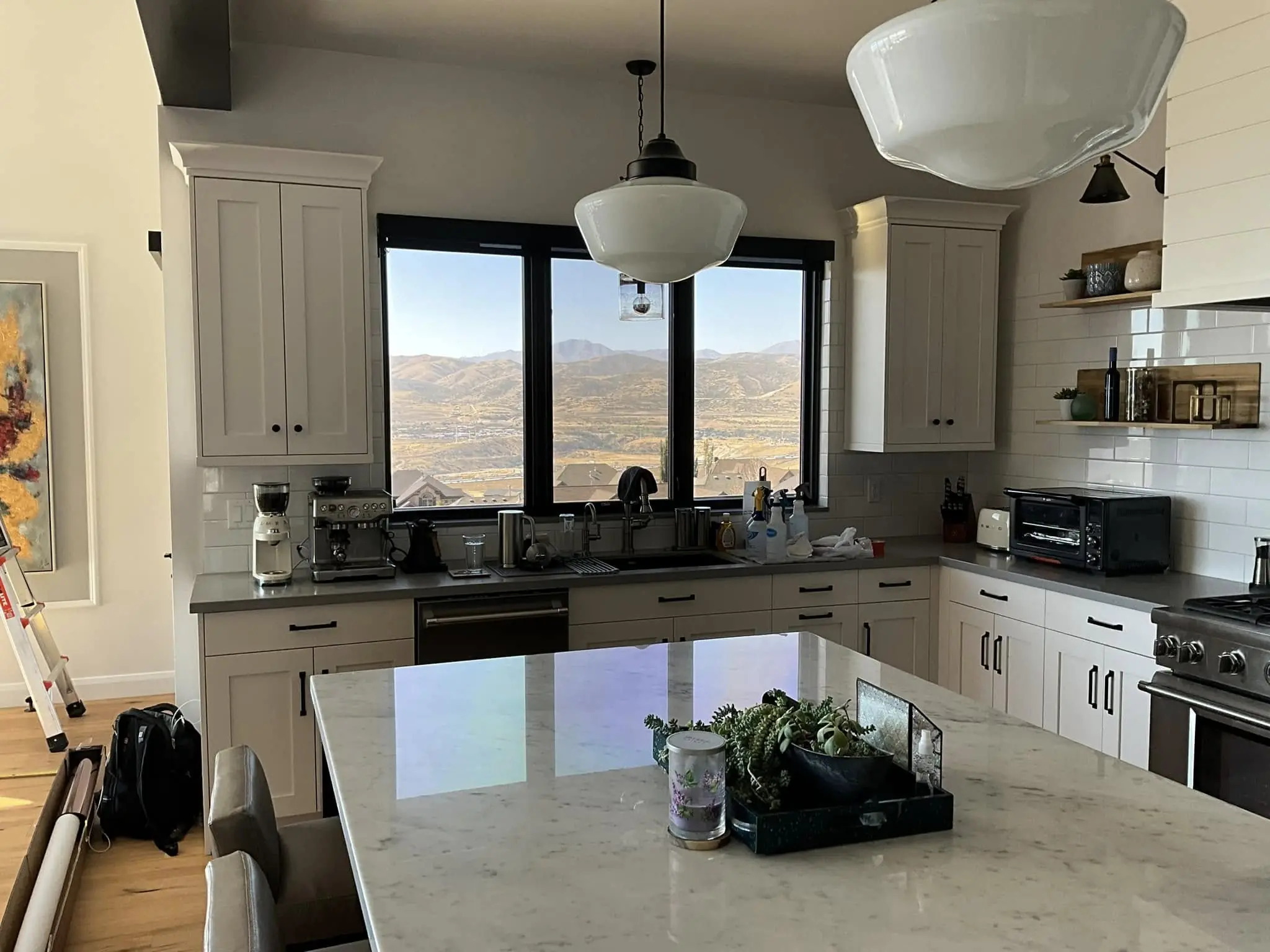 Kitchen window film installation